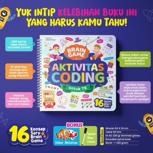 Brain Game - Aktivitas Coding untuk TK (TANPA BONUS) - foto 2
