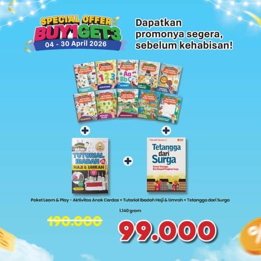 Paket Learn & Play - Aktivitas Anak Cerdas + Tutorial Ibadah Haji & Umrah + Tetangga dari Surga