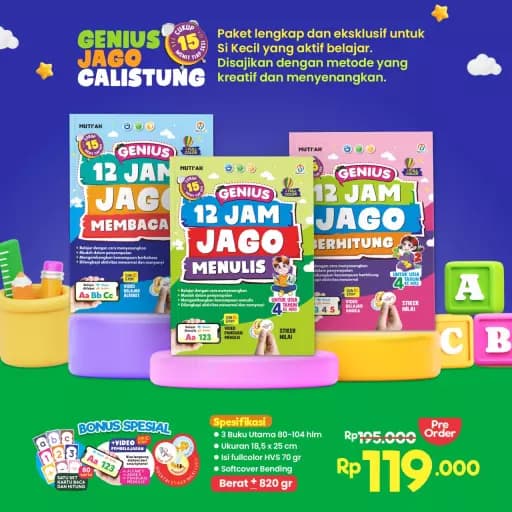 (PO4) Paket Genius 12 Jam Jago Calistung